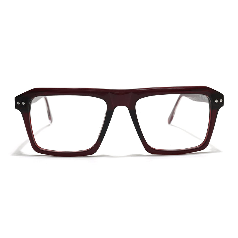 Voyage Glaze Wine Wayfarer Acetate Eyeglasses for Men & Women (FPK26027FMG8642)