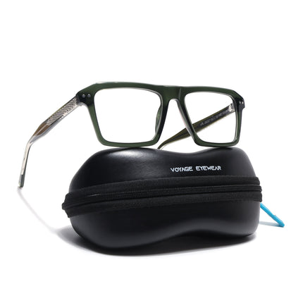 Voyage Glaze Green Wayfarer Acetate Eyeglasses for Men & Women (FPK26027FMG8643)