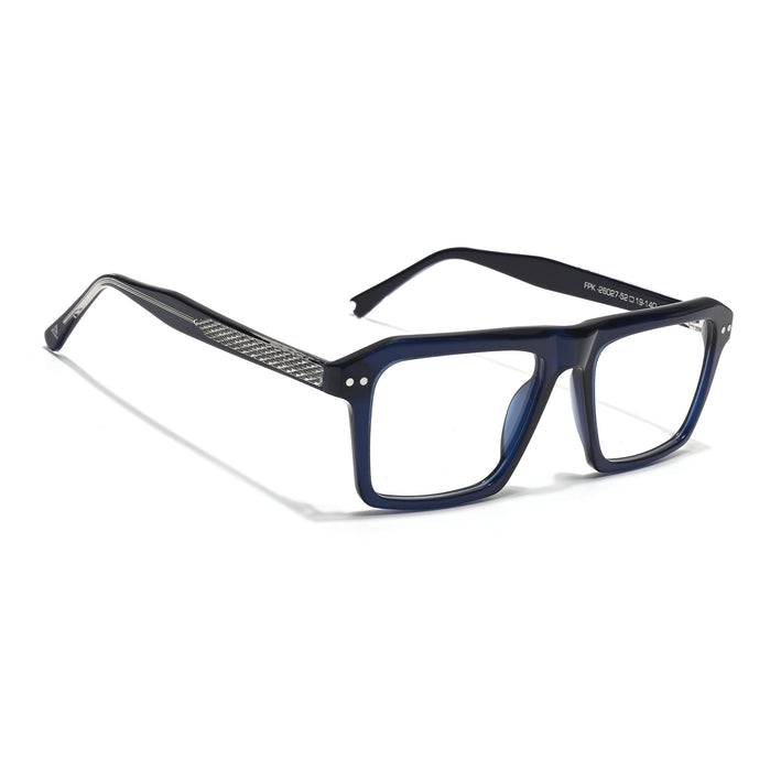 Voyage Glaze Blue Wayfarer Acetate Eyeglasses for Men & Women (FPK26027FMG8644)