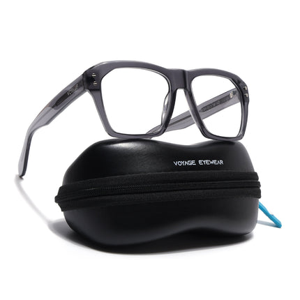 Voyage Glaze Grey Wayfarer Acetate Eyeglasses for Men & Women (FPK26028FMG8676)