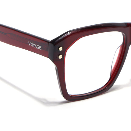 Voyage Glaze Wine Wayfarer Acetate Eyeglasses for Men & Women (FPK26028FMG8677)