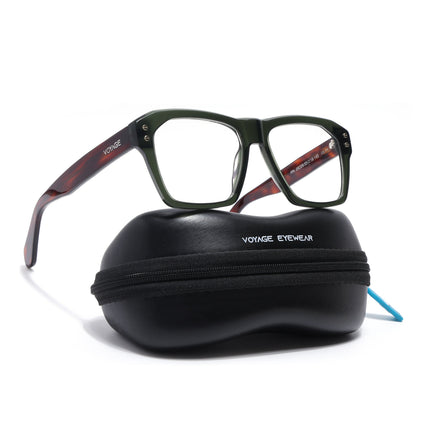 Voyage Glaze Green Wayfarer Acetate Eyeglasses for Men & Women (FPK26028FMG8678)