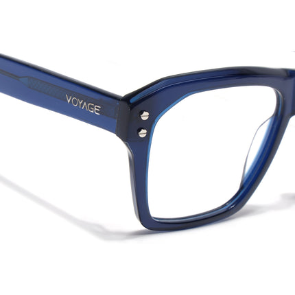 Voyage Glaze Blue Wayfarer Acetate Eyeglasses for Men & Women (FPK26028FMG8679)