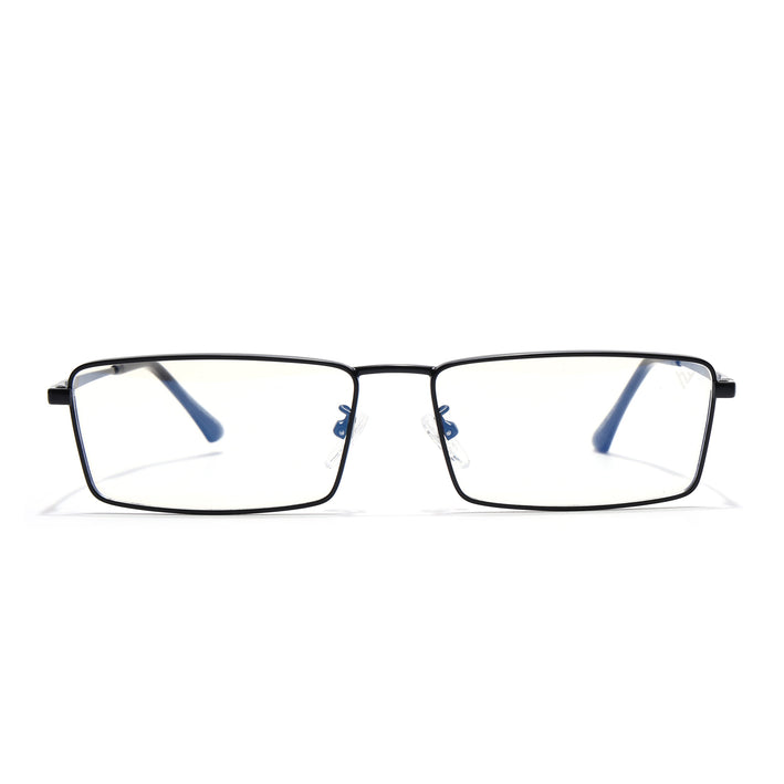 Voyage Black Rectangle Eyeglasses for Men & Women (G025FMG8074)