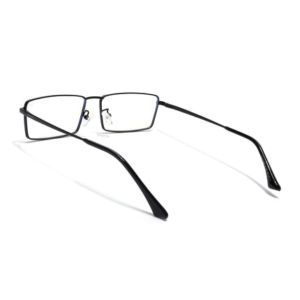 Voyage Black Rectangle Eyeglasses for Men & Women (G025FMG8074)