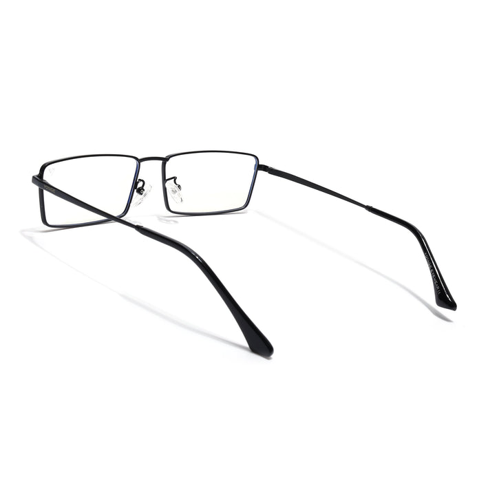 Voyage Black Rectangle Eyeglasses for Men & Women (G025FMG8074)