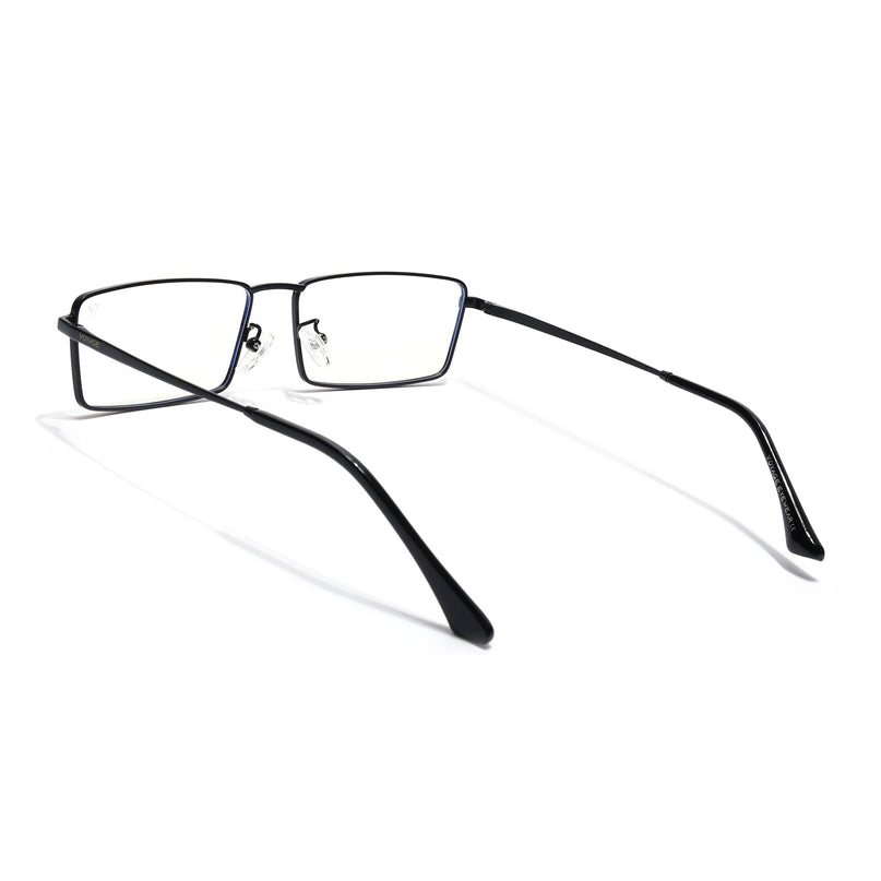 Voyage Black Rectangle Eyeglasses for Men & Women (G025FMG8074)