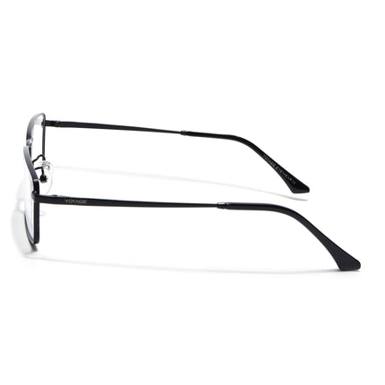 Voyage Black Rectangle Eyeglasses for Men & Women (G025FMG8074)