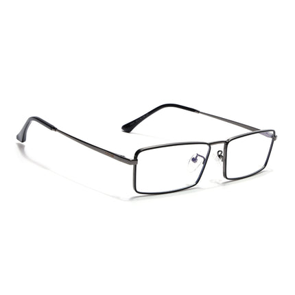 Voyage Grey Rectangle Eyeglasses for Men & Women (G025FMG8075)