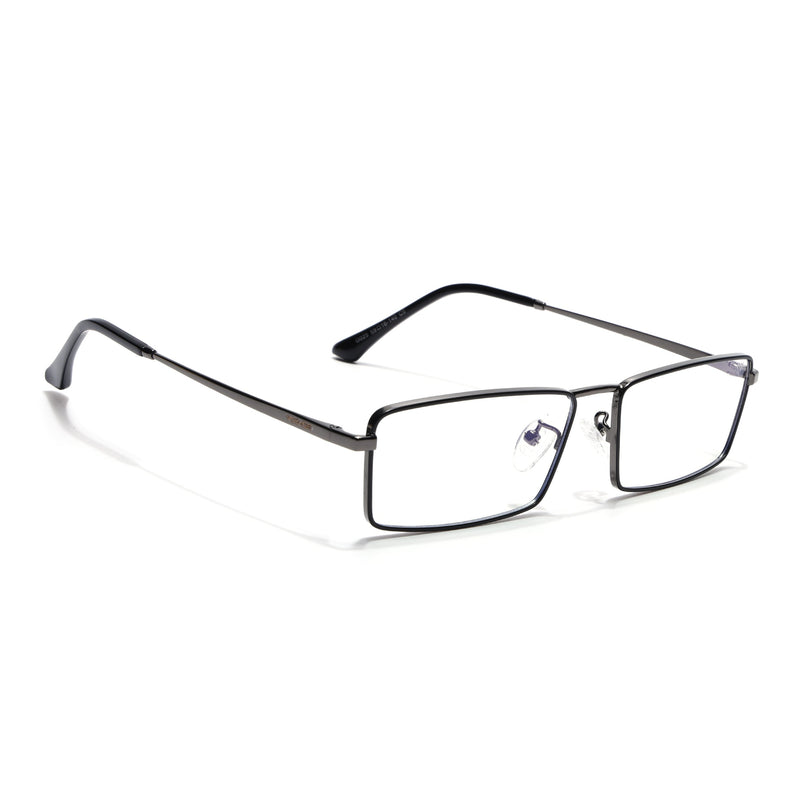 Voyage Grey Rectangle Eyeglasses for Men & Women (G025FMG8075)
