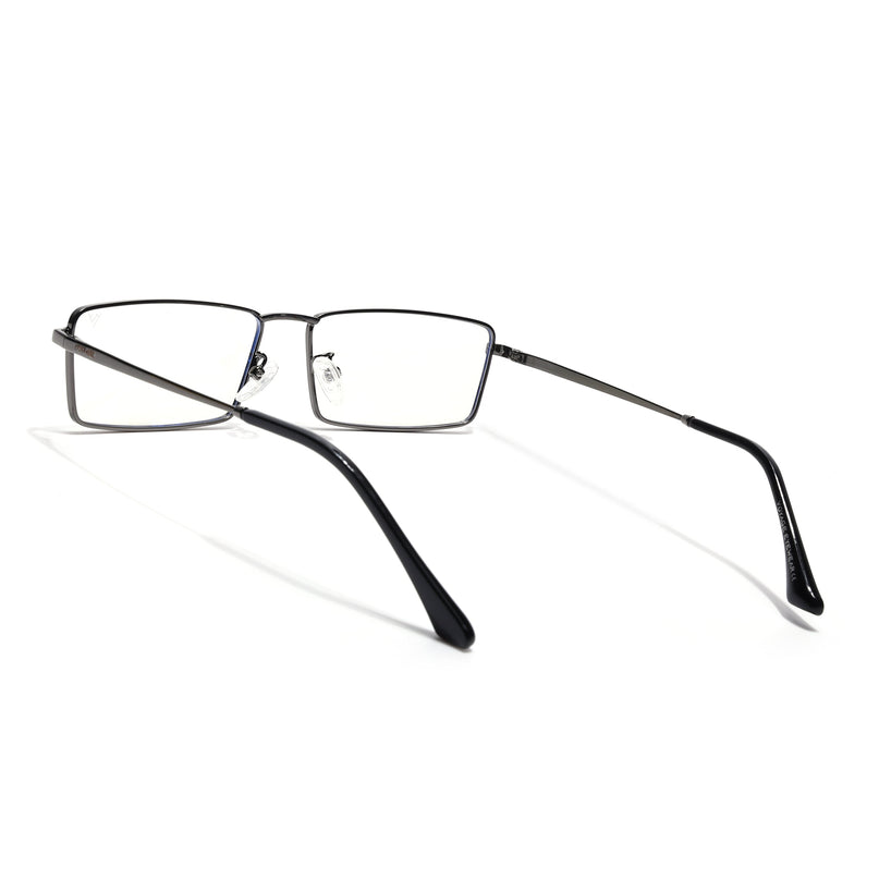 Voyage Grey Rectangle Eyeglasses for Men & Women (G025FMG8075)