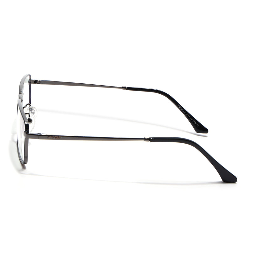 Voyage Grey Rectangle Eyeglasses for Men & Women (G025FMG8075)