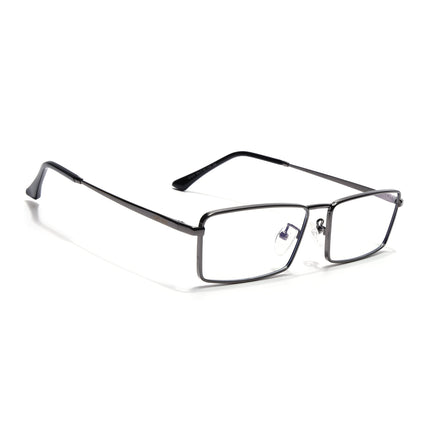Voyage Grey Rectangle Eyeglasses for Men & Women (G025FMG8076)