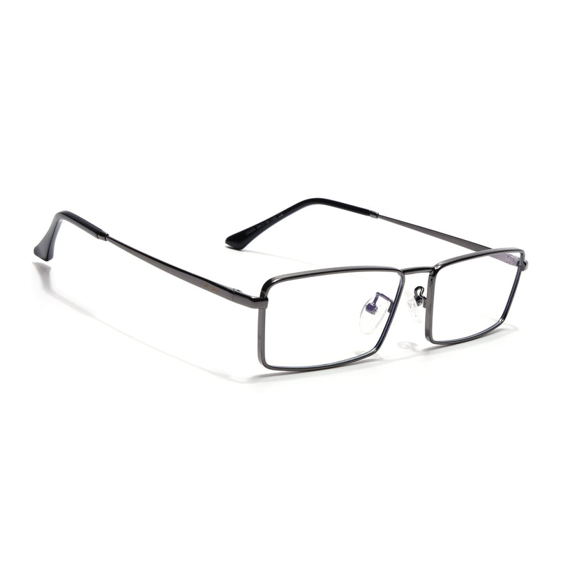 Voyage Grey Rectangle Eyeglasses for Men & Women (G025FMG8076)