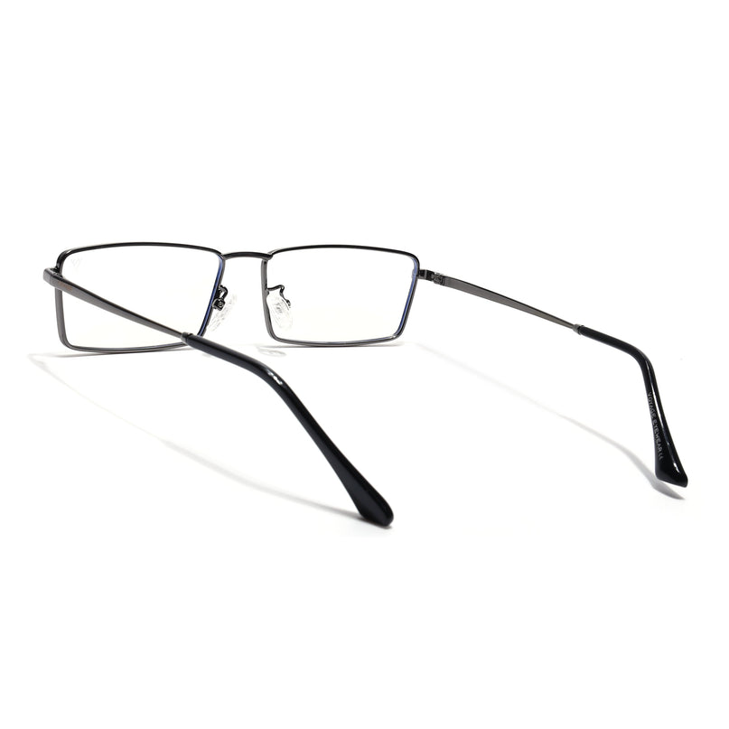Voyage Grey Rectangle Eyeglasses for Men & Women (G025FMG8076)