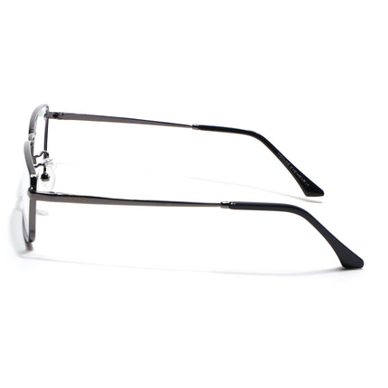 Voyage Grey Rectangle Eyeglasses for Men & Women (G025FMG8076)
