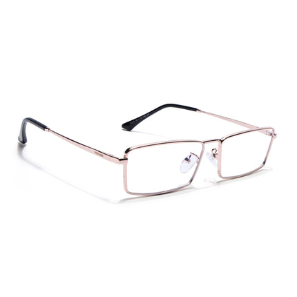 Voyage Rose Gold Rectangle Eyeglasses for Men & Women (G025FMG8078)