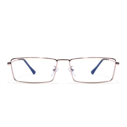 Voyage Rose Gold Rectangle Eyeglasses for Men & Women (G025FMG8078)