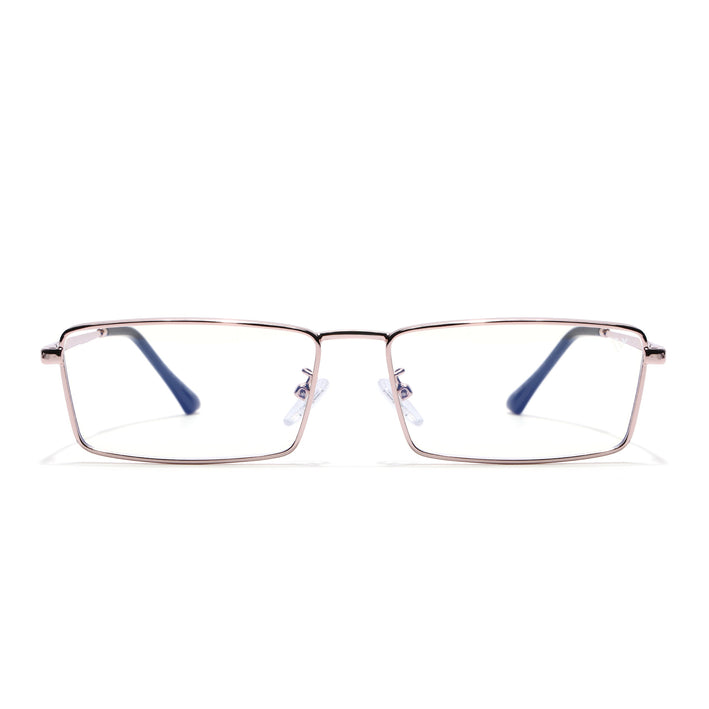 Voyage Rose Gold Rectangle Eyeglasses for Men & Women (G025FMG8078)