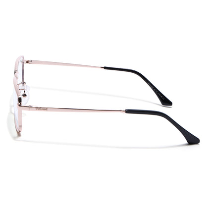 Voyage Rose Gold Rectangle Eyeglasses for Men & Women (G025FMG8078)