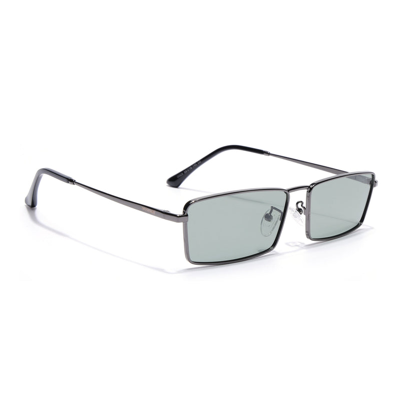 Rectangle Polarized Sunglasses for Men & Women (Grey Lens | Grey Frame - PMG7927)