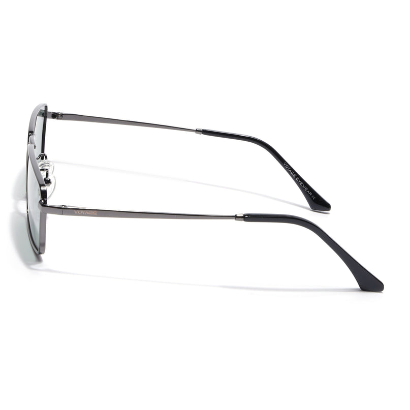 Rectangle Polarized Sunglasses for Men & Women (Grey Lens | Grey Frame - PMG7927)