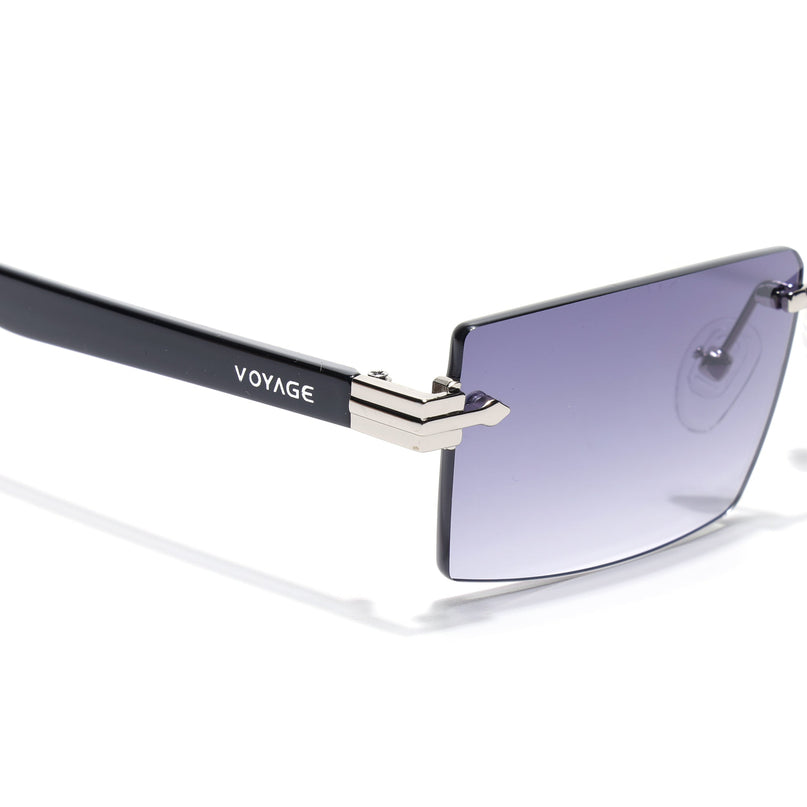Rimless Sunglasses for Men & Women (Grey Lens | Silver Frame - MG7993)