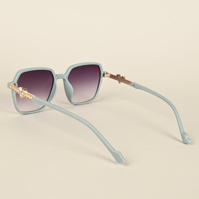 Purple & Clear Square Sunglasses - MG4233