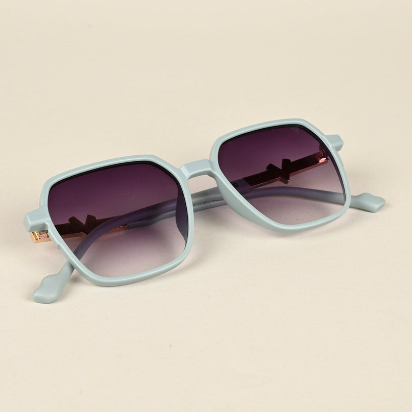 Purple & Clear Square Sunglasses - MG4233