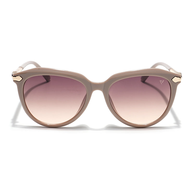 Oval Brown & Clear Sunglasses - MG4224