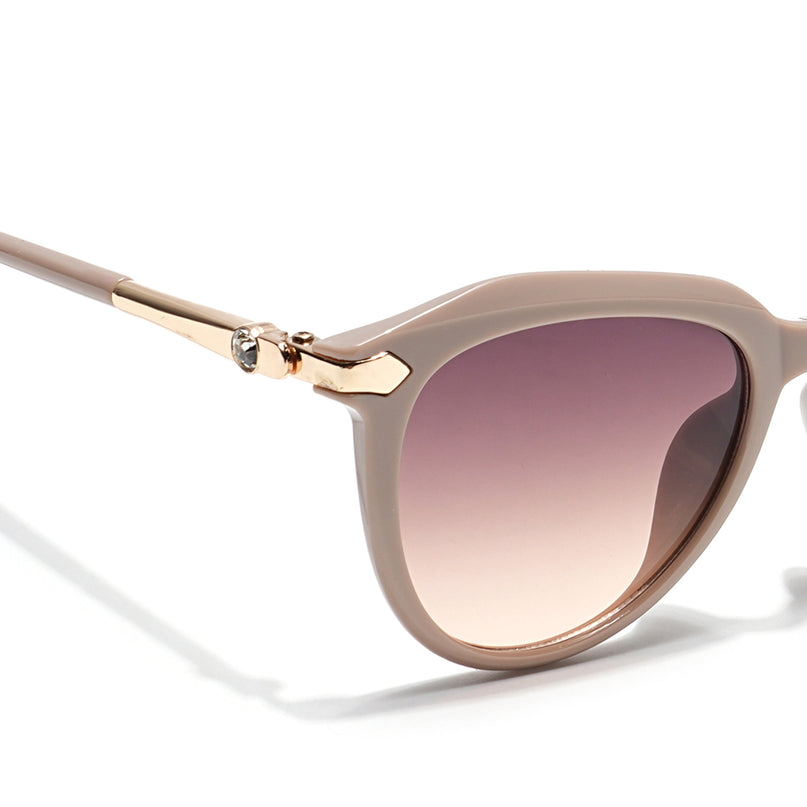 Oval Brown & Clear Sunglasses - MG4224