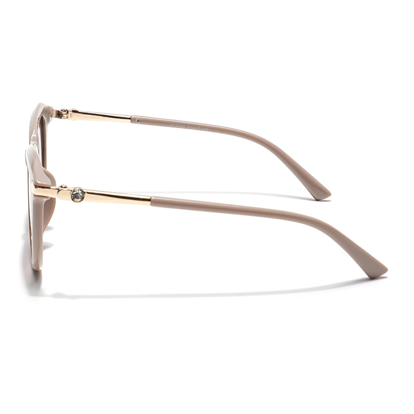 Oval Brown & Clear Sunglasses - MG4224