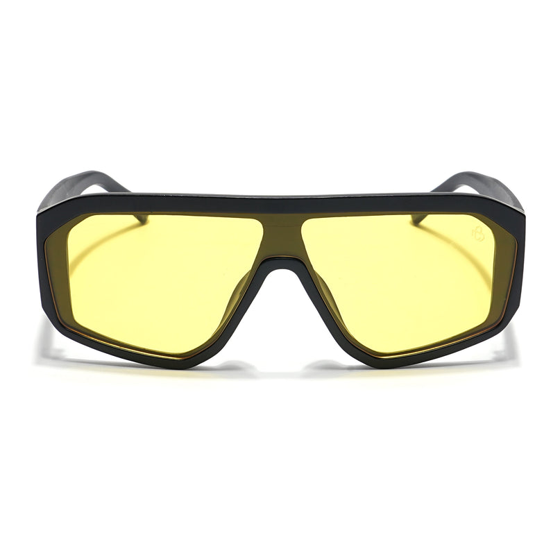 Supremo - Black Oversize Sunglasses I Yellow Lenses (ID2329CL861)