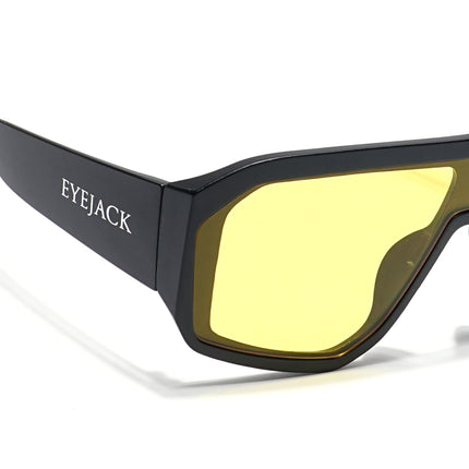Supremo - Black Oversize Sunglasses I Yellow Lenses (ID2329CL861)