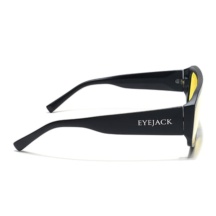 Supremo - Black Oversize Sunglasses I Yellow Lenses (ID2329CL861)