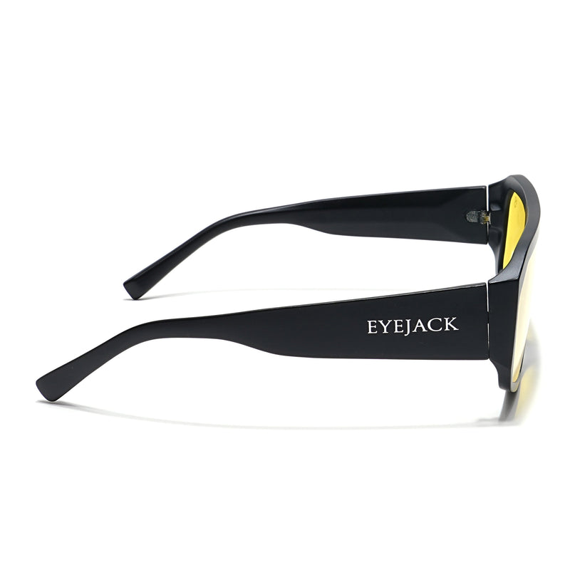 Supremo - Black Oversize Sunglasses I Yellow Lenses (ID2329CL861)