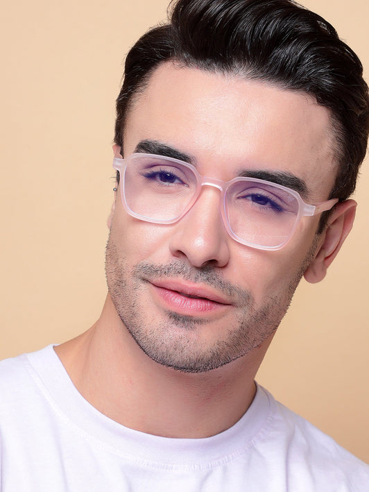 Voyage Air Pink Square Eyeglasses for Men & Women - MG4540