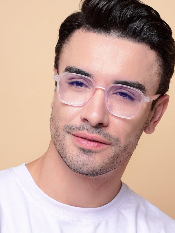 Voyage Air Pink Square Eyeglasses for Men & Women - MG4540