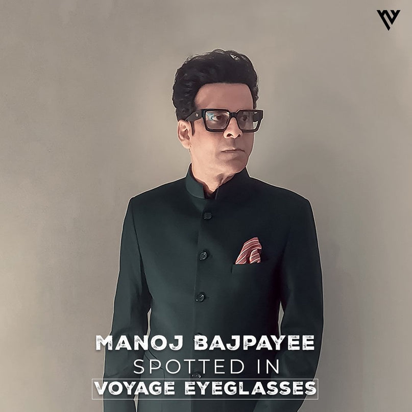 Voyage Exclusive Black Wayfarer Eyeglasses for Men & Women - MG4823-C2