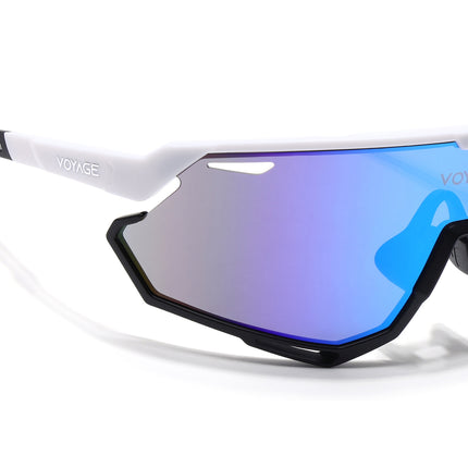 Voyage Select Drift Sunglasses (Multicolor Lens | White & Black Frame - SLMG6345)