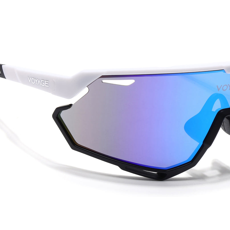Voyage Select Drift Sunglasses (Multicolor Lens | White & Black Frame - SLMG6345)