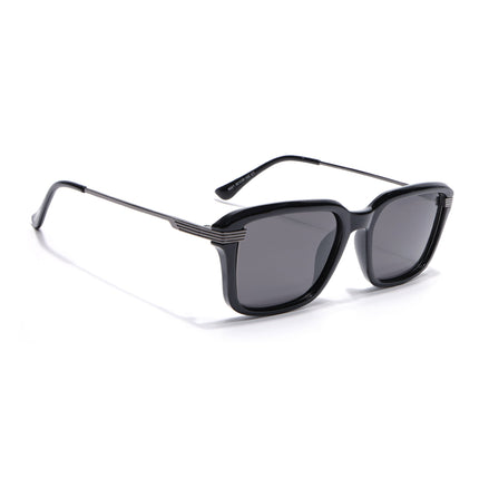 Wayfarer Polarized Sunglasses for Men & Women (Black Lens | Black Frame - PMG7896)