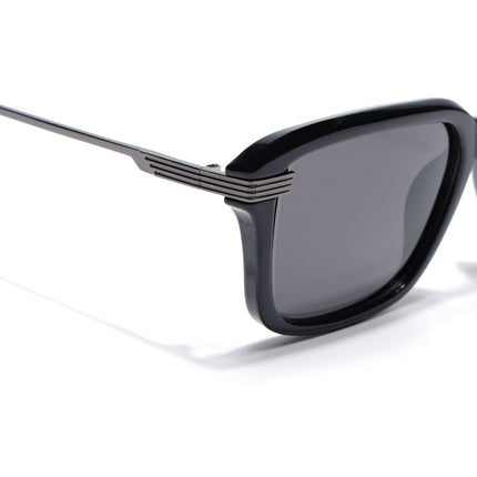 Wayfarer Polarized Sunglasses for Men & Women (Black Lens | Black Frame - PMG7896)
