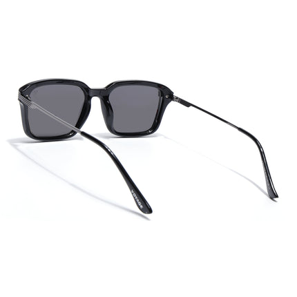 Wayfarer Polarized Sunglasses for Men & Women (Black Lens | Black Frame - PMG7896)
