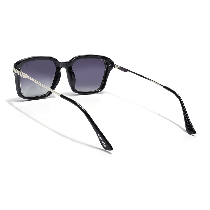 Wayfarer Polarized Sunglasses for Men & Women (Grey Lens | Black Frame - PMG7897)