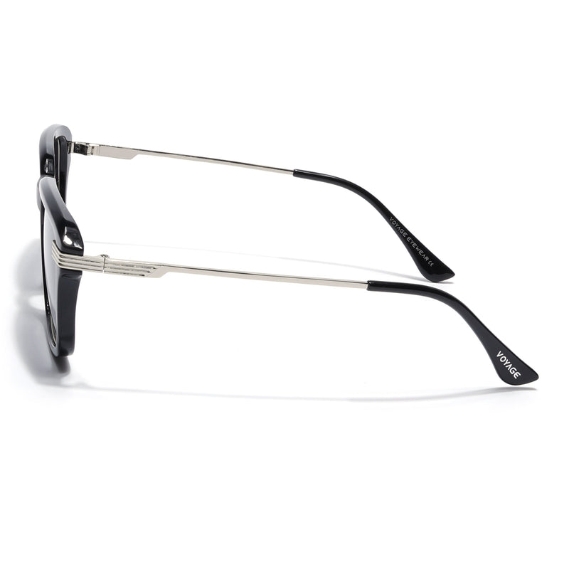 Wayfarer Polarized Sunglasses for Men & Women (Grey Lens | Black Frame - PMG7897)