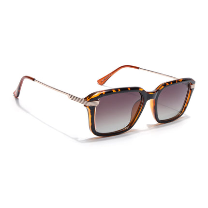 Wayfarer Polarized Sunglasses for Men & Women (Brown Lens | Demi Brown Frame - PMG7899)