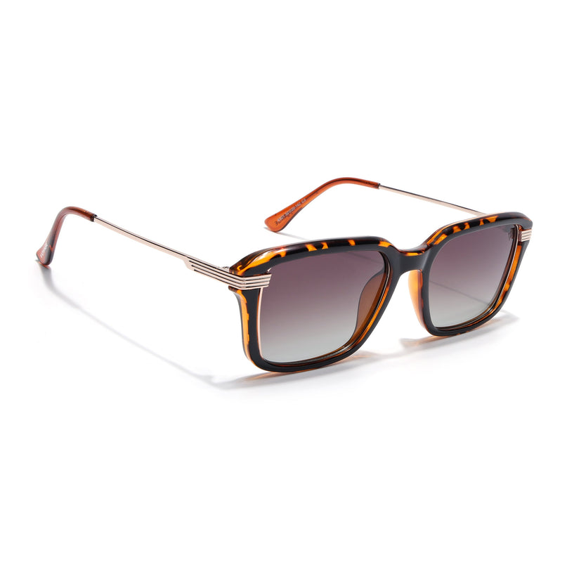 Wayfarer Polarized Sunglasses for Men & Women (Brown Lens | Demi Brown Frame - PMG7899)