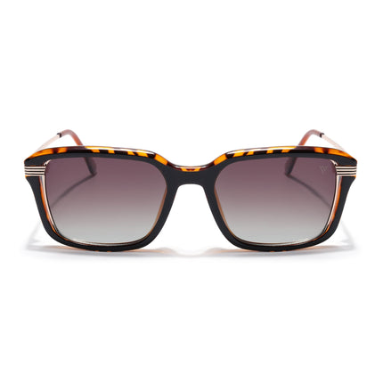 Wayfarer Polarized Sunglasses for Men & Women (Brown Lens | Demi Brown Frame - PMG7899)