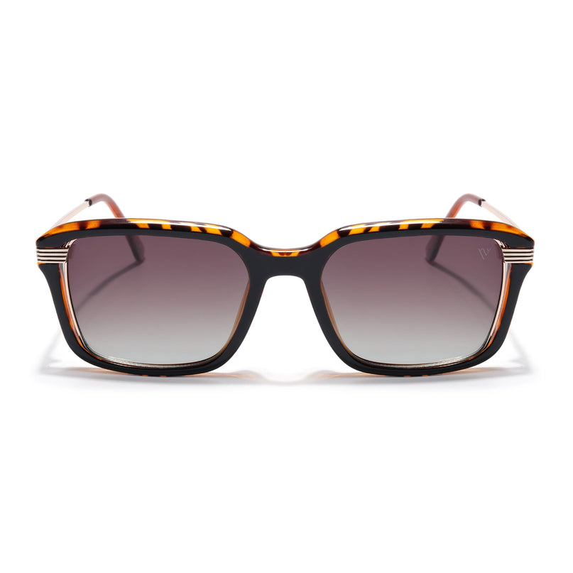 Wayfarer Polarized Sunglasses for Men & Women (Brown Lens | Demi Brown Frame - PMG7899)